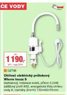 DEK Ohřívač elektrický průtokový Wterm Inoxx S nabídka