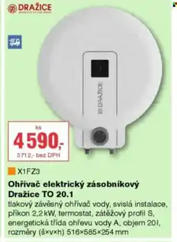 DEK Ohřívač elektrický zásobníkový Dražice TO 20.1 nabídka