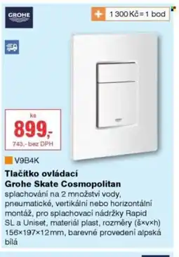DEK Tlačítko ovládací Grohe Skate Cosmopolitan nabídka