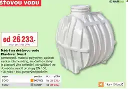 DEK Nádrž na dešťovou vodu Plastsvar Smart nabídka