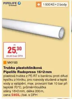 DEK Trubka plastohliníková Pipelife Radopress nabídka