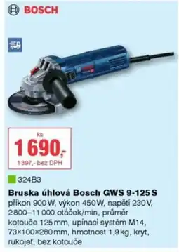 DEK BOSCH Bruska úhlová GWS 9-125 nabídka