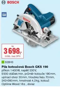 DEK BOSCH Pila kotoučová GKS 190 nabídka