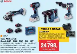DEK BOSCH Sada AKU nářadí GSR+GDX+GWS+GBH 18V nabídka
