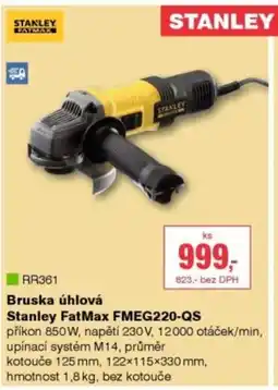 DEK Bruska úhlová Stanley FatMax FMEG220-QS nabídka