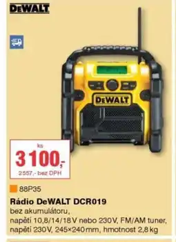 DEK DEWALT Rádio DCR019 nabídka