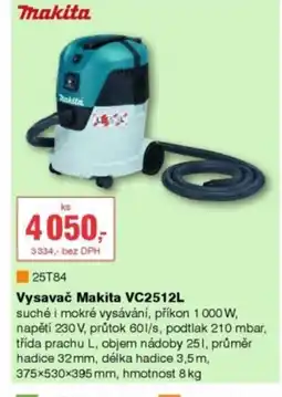 DEK Vysavač Makita VC2512L nabídka