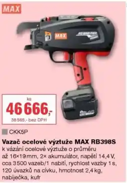 DEK Vazač ocelové výztuže MAX RB398S nabídka