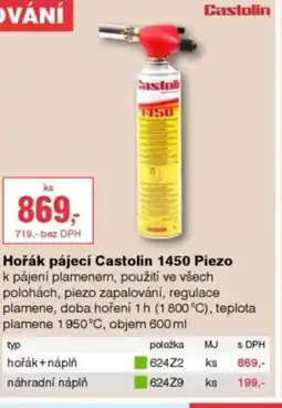 DEK Hořák pájecí Castolin 1450 Piezo nabídka