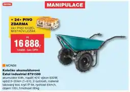 DEK Kolečko akumulátorové Extol Industrial 8791590 nabídka