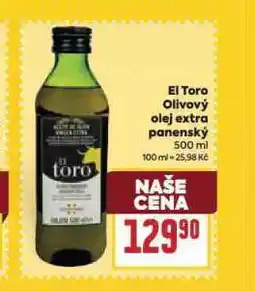 Billa El toro olivový olje extra panenský nabídka