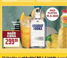 Billa Asolut vodka nabídka