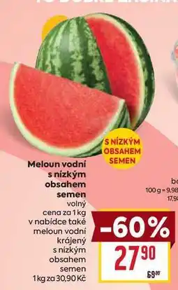Billa Meloun vodní s nízkým obsahem semen volný cena za 1 kg nabídka