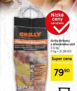 Tesco Grilly Brikety z dřevěného uhlí, 2.5 kg nabídka