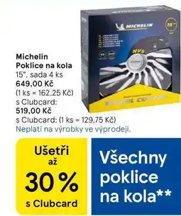 Tesco Michelin Poklice na kola 15, sada 4 ks nabídka