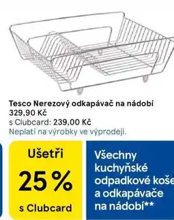 Tesco Tesco Nerezový odkapávač na nádobí nabídka