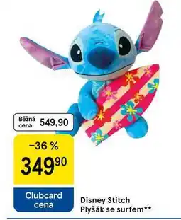 Disney Stitch Plyšák se surfem