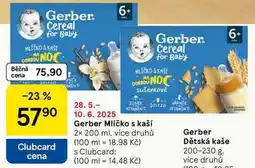 Tesco Gerber Mlíčko s kaší, 2x 200 ml, více druhů nabídka