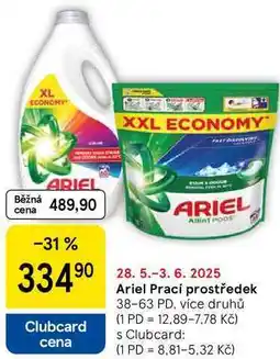 Tesco Ariel Prací prostředek, 38-63 PD, více druhů nabídka