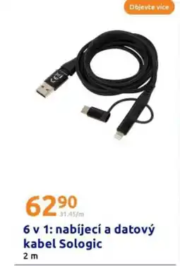 6 v 1: nabíjecí a datový kabel sologic