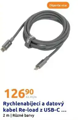 Action Rychlenabíjecí a datový kabel re-load z usb-c nabídka