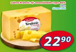 ESO MARKET LAKTOS Kralevic sýr ementálského typu 45% nabídka