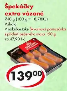 CBA Špekáčky extra vázané, 740 g nabídka