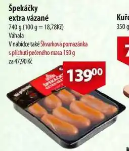 CBA Špekáčky extra vázané, 740 g nabídka