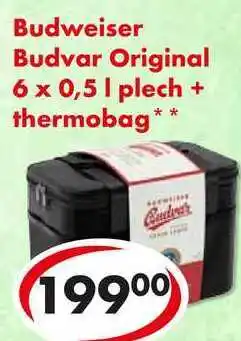 CBA Budweiser Budvar Original, 6x 0,5 l plech + thermobag nabídka