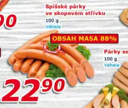 ESO MARKET Spišské párky ve skopovém střívku nabídka