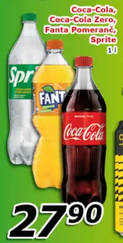 ESO MARKET Coca-cola zero, fanta pomeranč, sprite nabídka