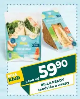 Billa BILLA READY sendviče a wrapy nabídka
