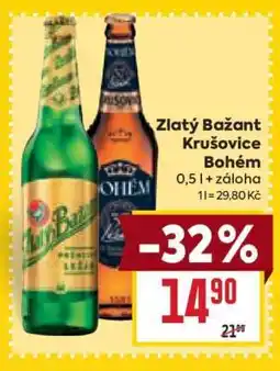 Billa Zlatý Bažant, Krušovice Bohém nabídka
