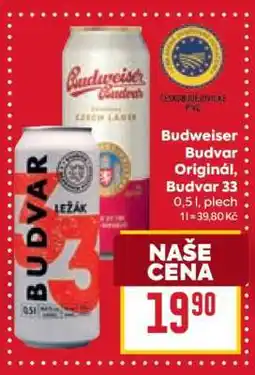 Billa Budweiser Budvar Original Budvar 33 nabídka