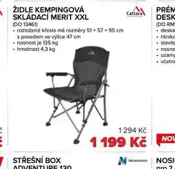 Auto Kelly Židle kempingová skládací merit xxl nabídka