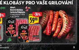 Albert Masová klobása salsiccia / chipolata nabídka