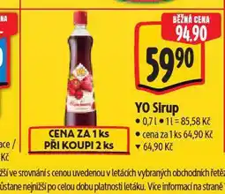 Albert Yo sirup nabídka