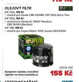 Auto Kelly Olejový filtr nabídka