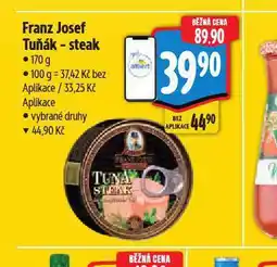 Albert Franz josef tuňák steak nabídka
