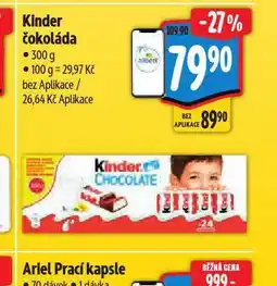 Albert Kinder čokoláda nabídka