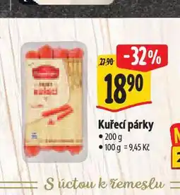 Albert Kuřecí párky nabídka