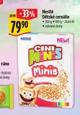 Albert Nestlé dětské cereálie nabídka