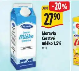 Albert Moravia čerstvé mléko 1,5% nabídka