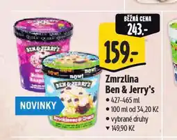 Albert Ben & jerry´s zmrzlina nabídka