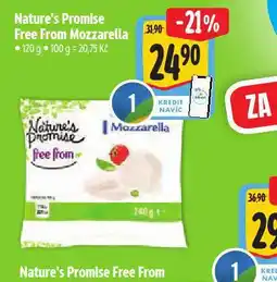 Albert Free from mozzarella nabídka