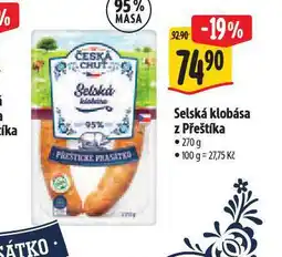 Albert Selská klobása z přeštíka nabídka