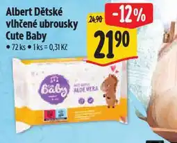 Albert Albert dětské vlhčené ubrousky cute baby nabídka