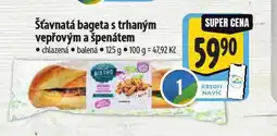 Albert Štavnatá bageta s trhaným vepřovým s špenátem nabídka