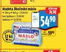 Albert Madeta jihočeské máslo nabídka