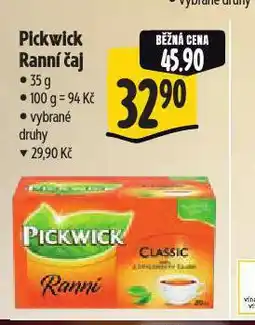 Albert Pickwick ranní čaj nabídka